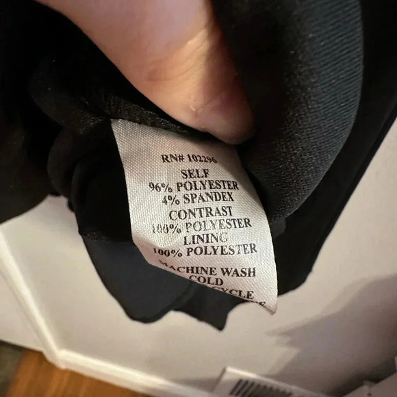 Connected Apparel Caplet V-Neck Black Dress // Size 12 - Picture 6 of 6